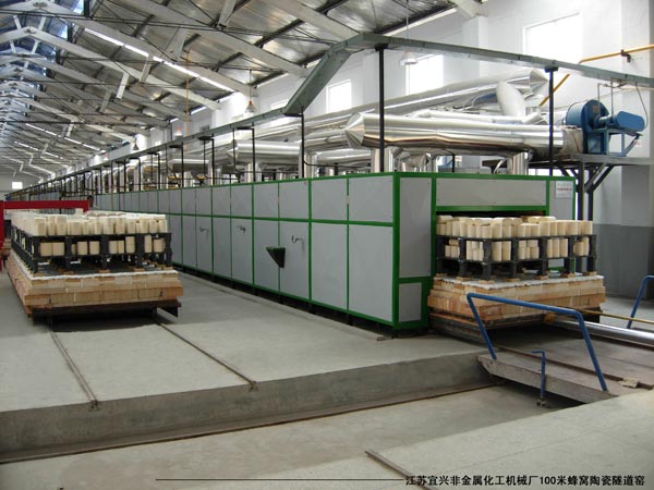 1300℃稀土煅烧燃气隧道窑